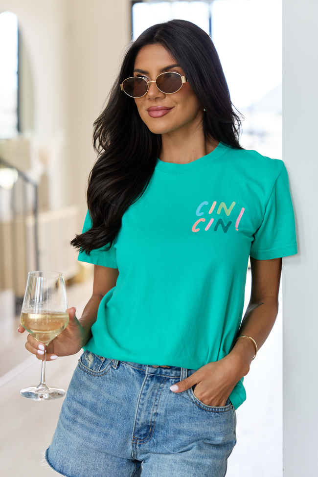 Cin Cin! Green Comfort Colors Graphic Tee