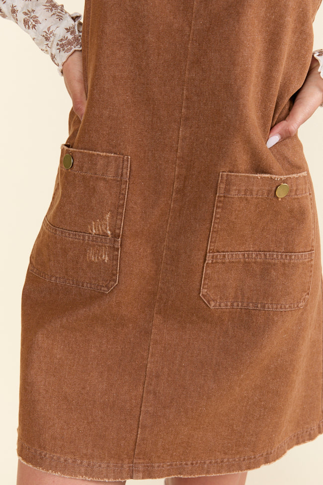 Anissa Brown Overall Dress FINAL SALE