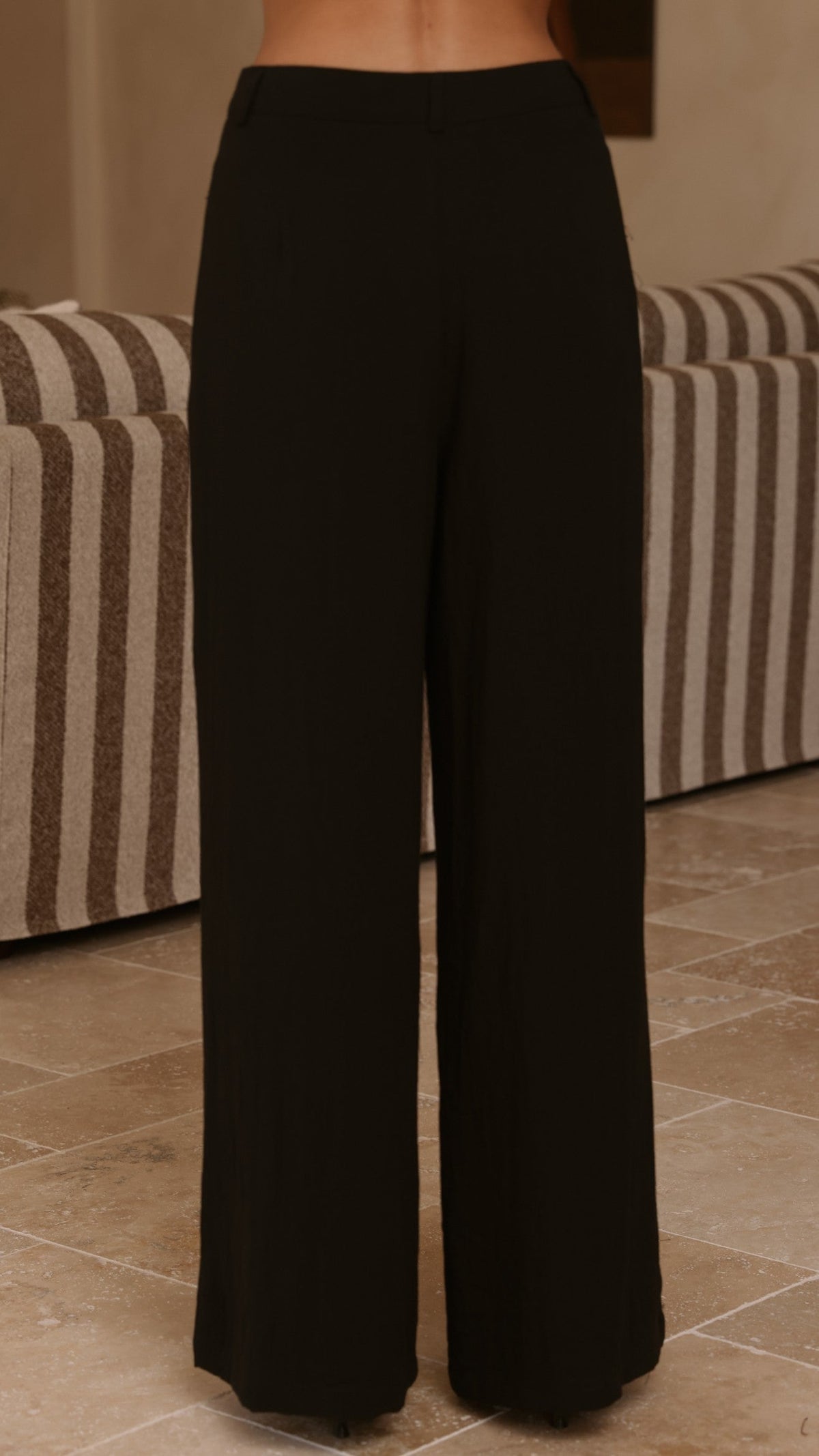 Leela One Shoulder Top and Pants Set - Black