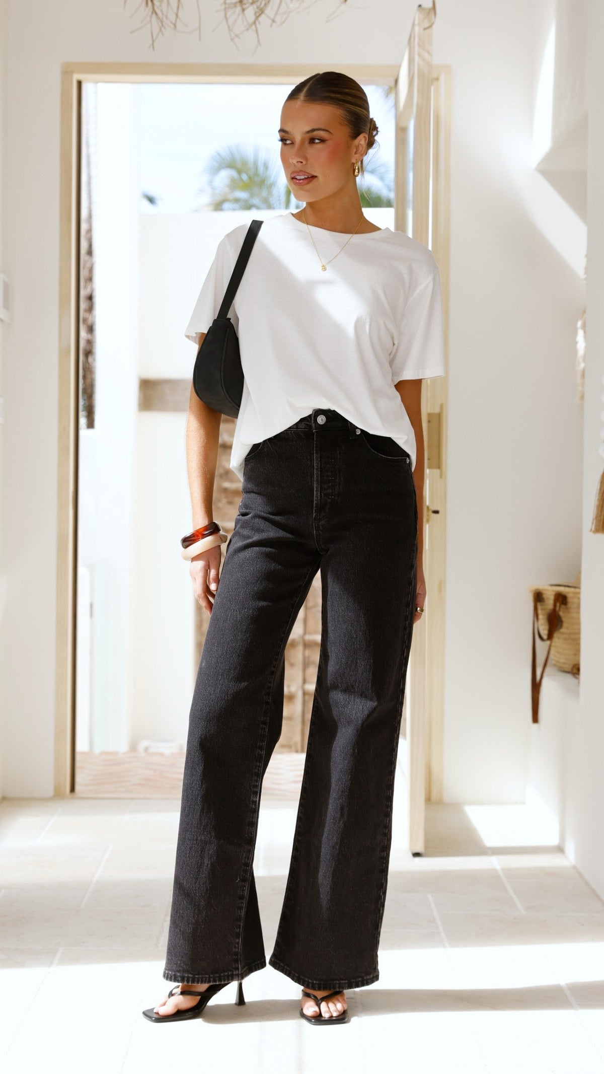 Rollas Sailor Scoop Long Jean - Black Sand