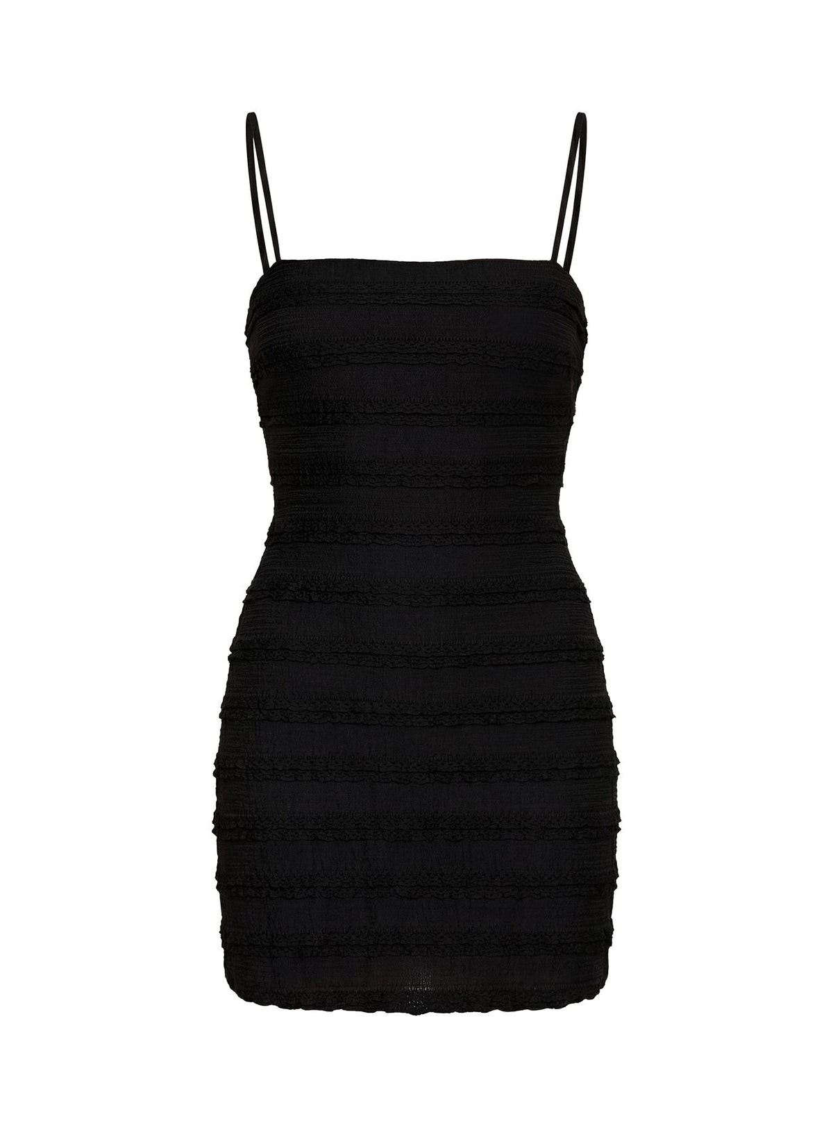 Sylvana Textured Mini Dress Black