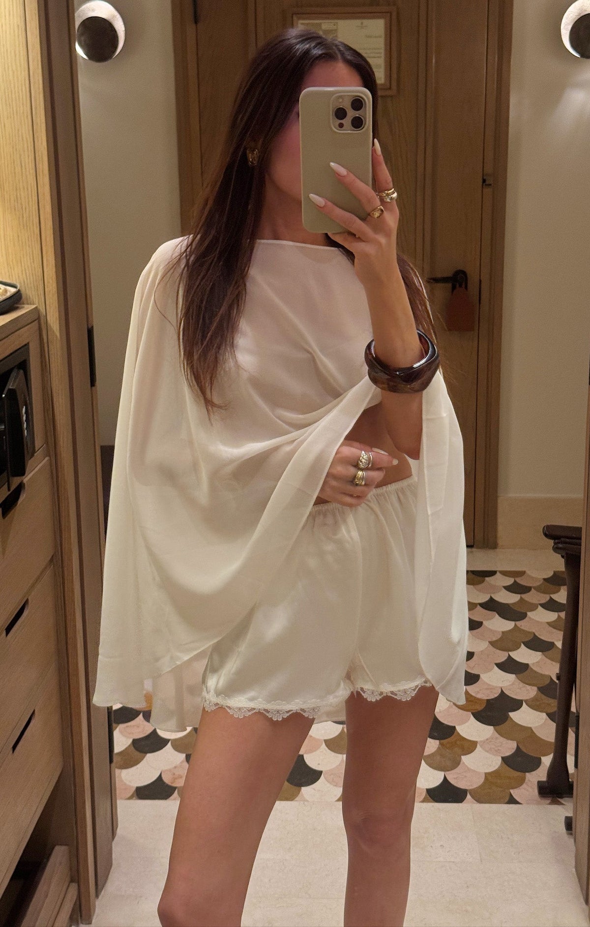 Cherish Cape ~ Wedding Cake Chiffon