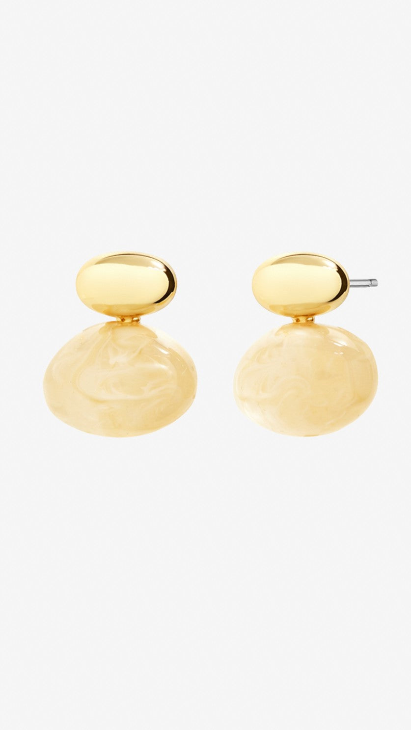 Bauble Cream Resin Earring - Cream