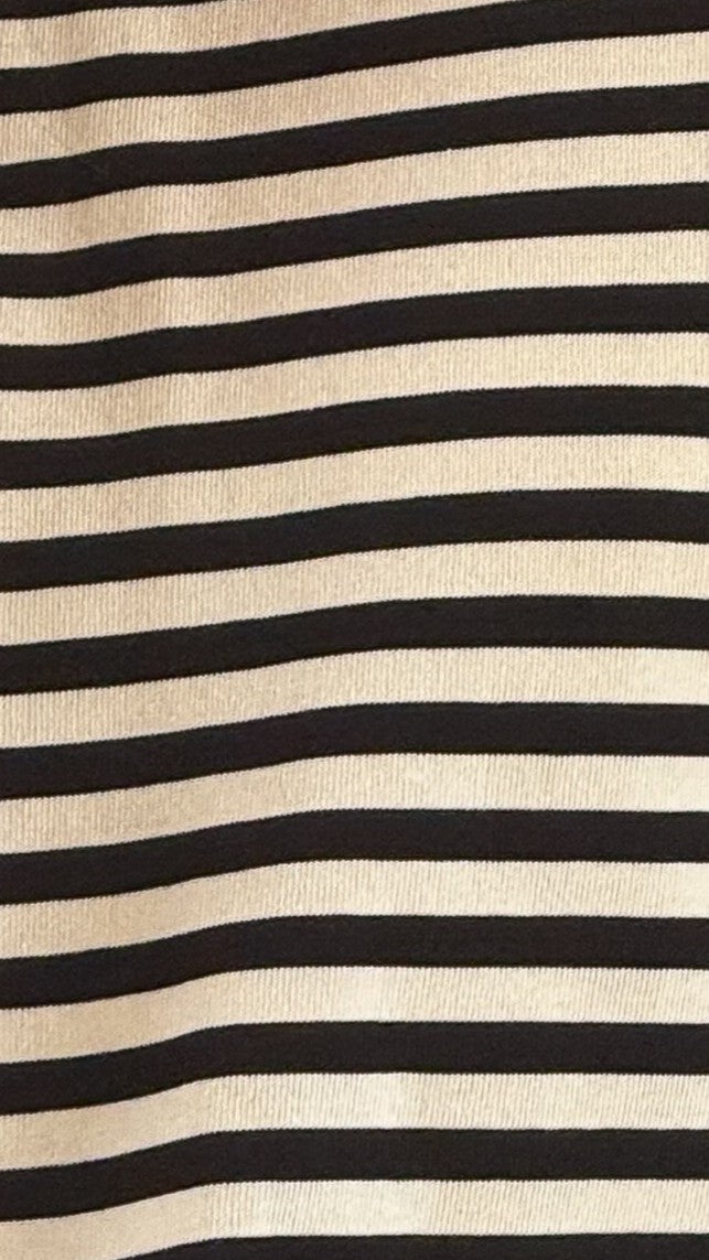 Solana Long Sleeve Top - Black/White Stripe