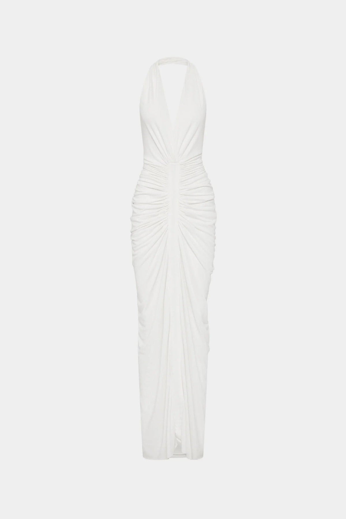 Misha Venus Gathered Cupro Dress - Ivory