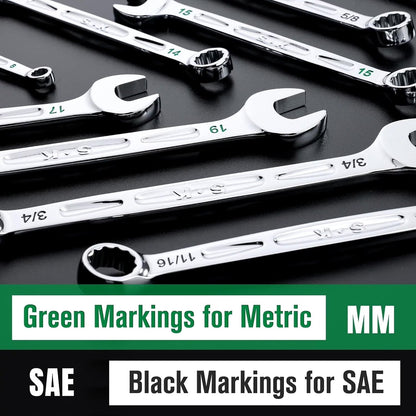 SK Combination Wrench Set,SAE & Metric