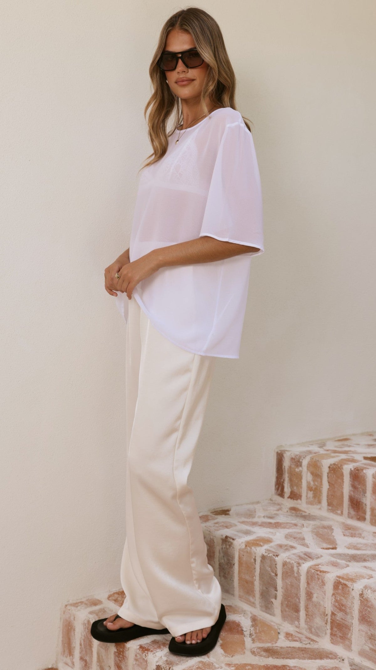 Davette Mesh T-Shirt - White
