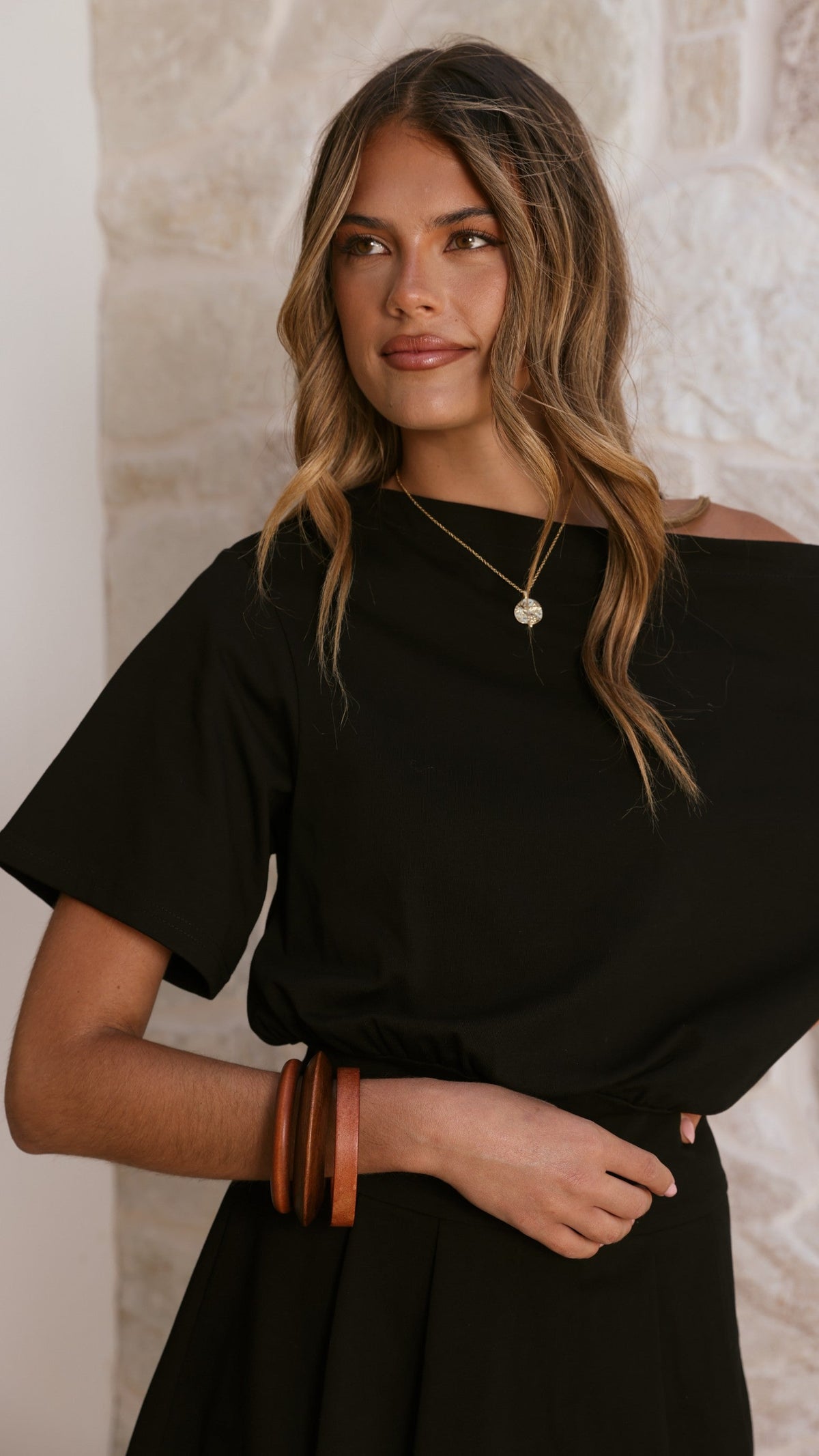 Trio Timber Bangle Set - Tan