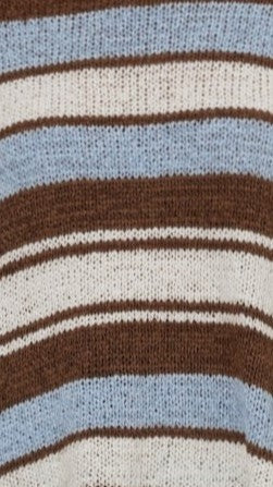 Makai Knitted T-Shirt and Shorts Set - Blue/Chocolate Stripe