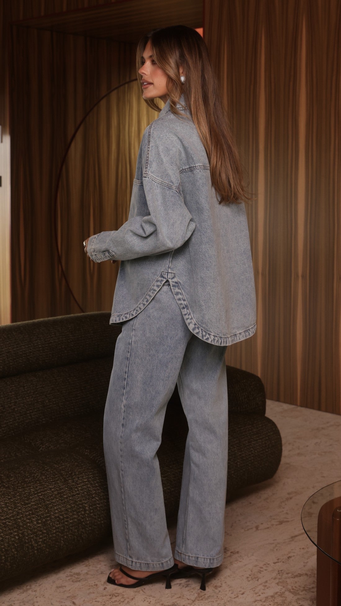 Zina Denim Pants - Mid Blue