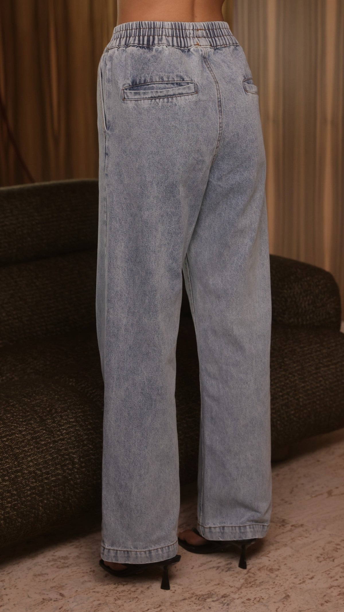 Zina Denim Pants - Mid Blue