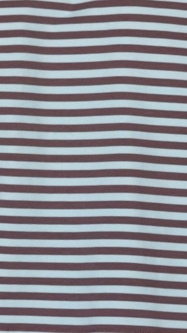 Solana Long Sleeve Top - Blue/Choc Stripe