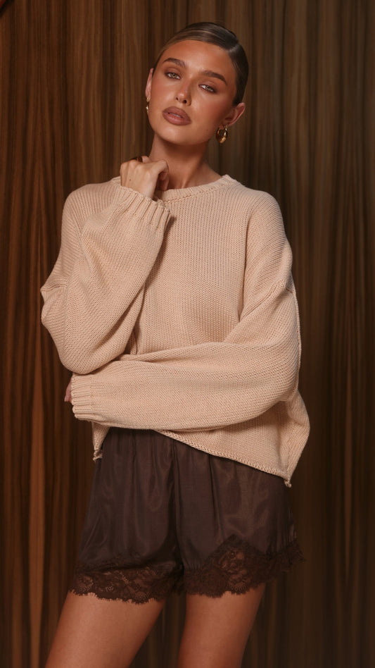Melbourne Knit Jumper - Beige