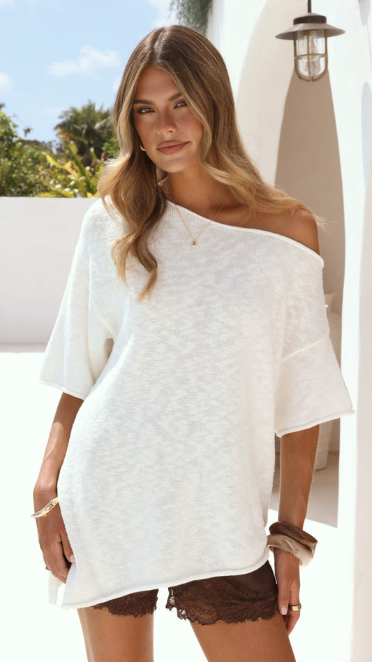 Keisha Off The Shoulder Top - White