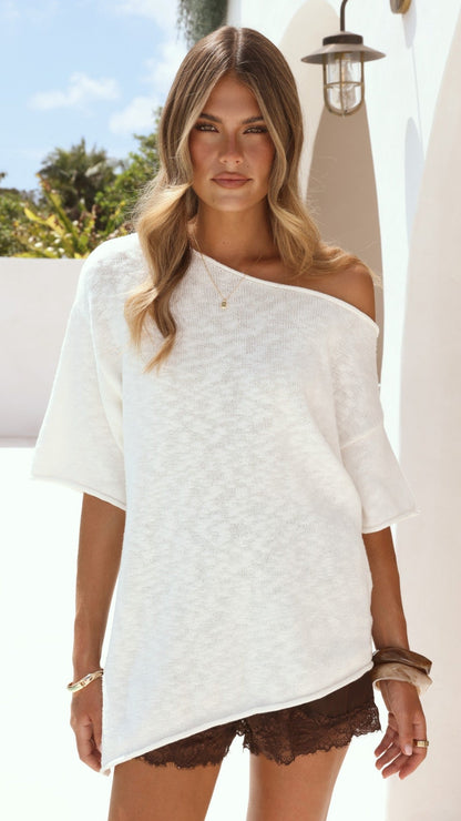 Keisha Off The Shoulder Top - White