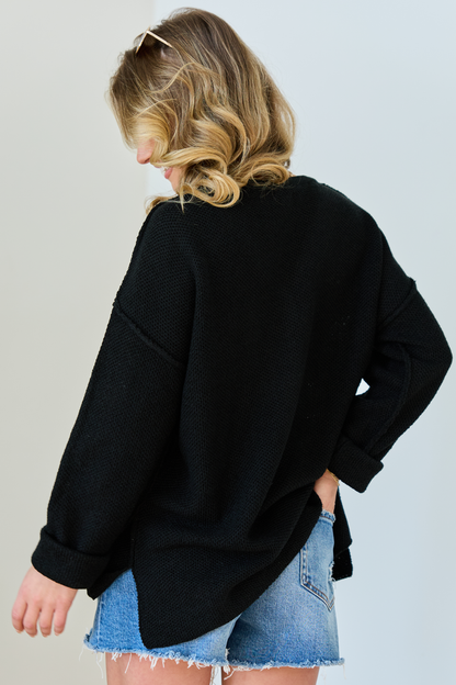 Blaire Black V-Neck Sweater SALE