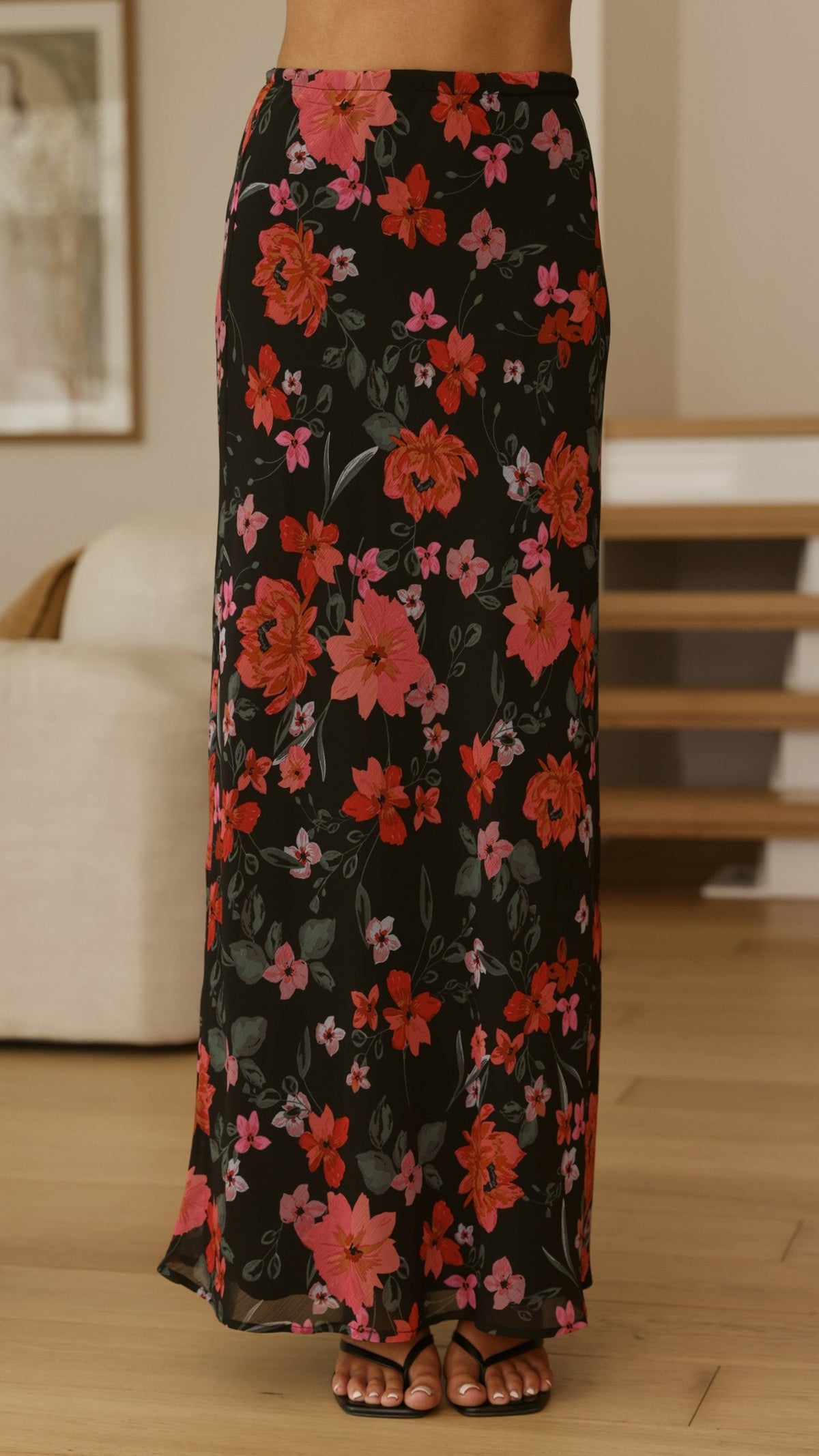 Flo Maxi Skirt - Dark Floral