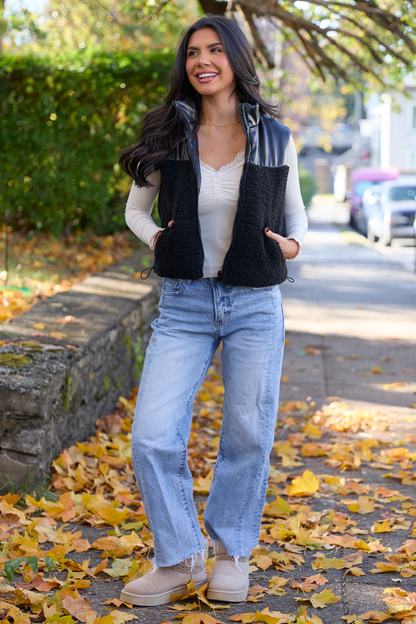 Clarissa Black Combo Reversible Vest FINAL SALE