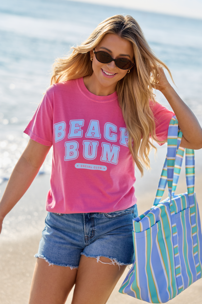 Beach Bum Pink Comfort Colors Graphic Tee