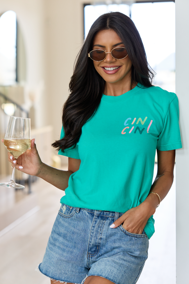Cin Cin! Green Comfort Colors Graphic Tee