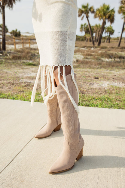Along The Shoreline Ivory Fringe Detail Sweater Dress FINAL SALE