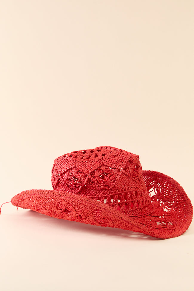 Americana Red Straw Cowboy Hat