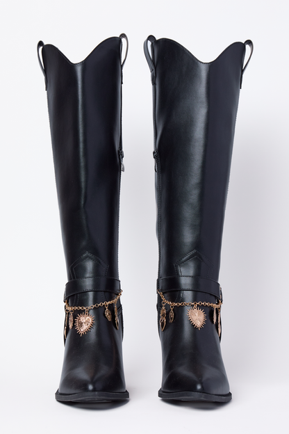 Cattle Black Charm Cowboy Boots FINAL SALE