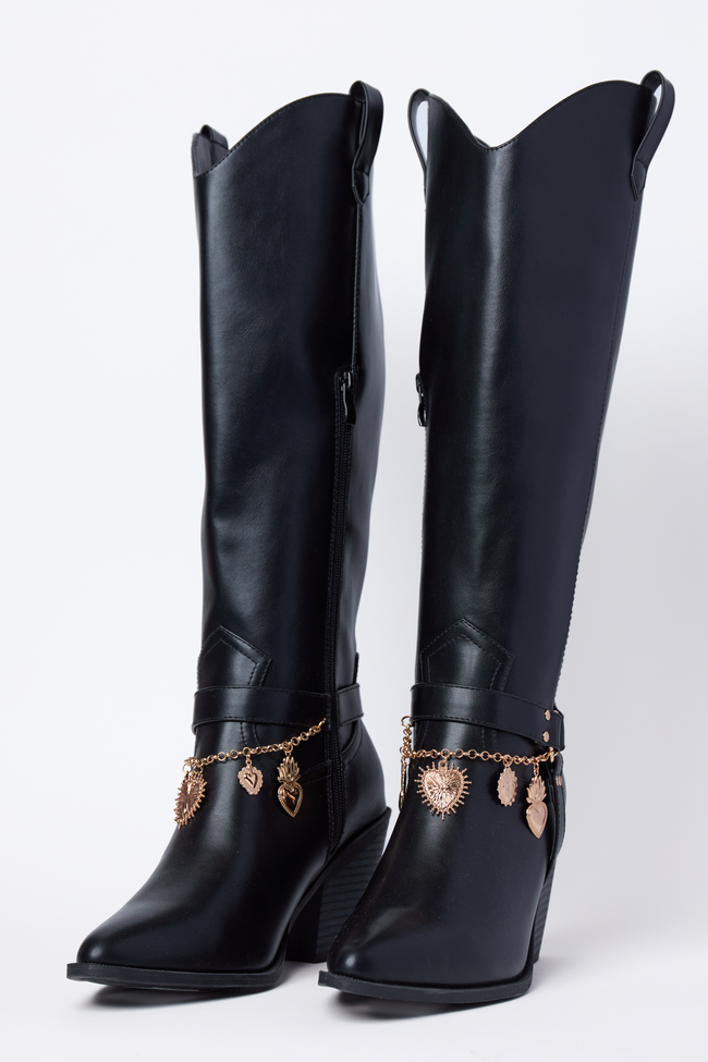 Cattle Black Charm Cowboy Boots FINAL SALE