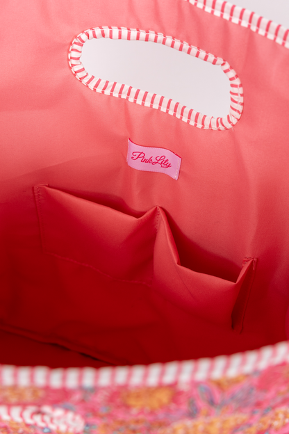 Avery Pink Floral Quilted Tote SALE