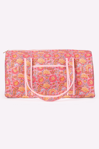 Avery Pink Floral Quilted Weekender SALE