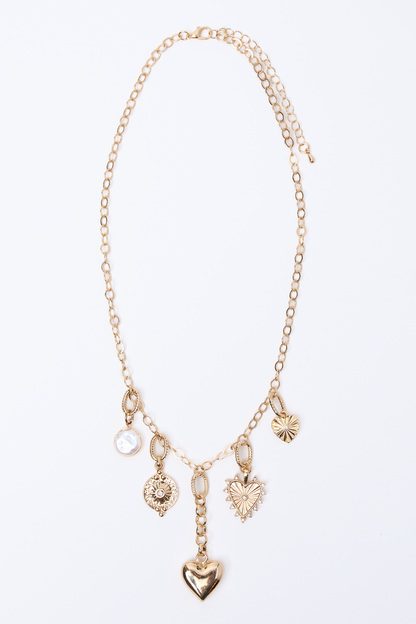Arlene Gold Heart Charm Necklace SALE