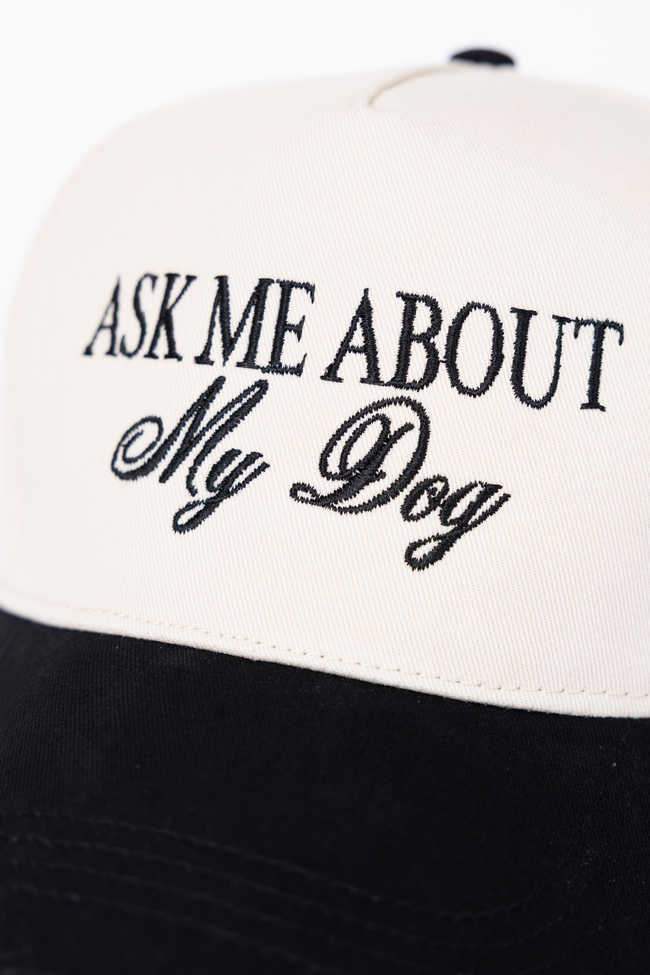 Ask Me About My Dog Black Trucker Hat SALE