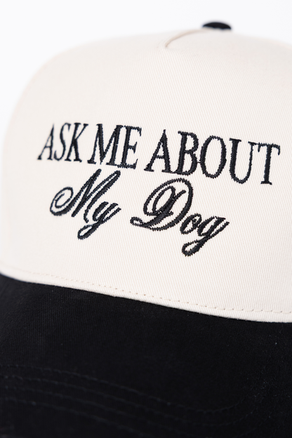 Ask Me About My Dog Black Trucker Hat SALE