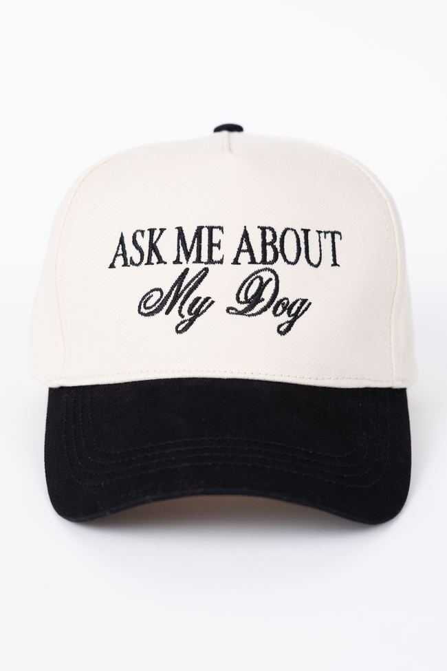 Ask Me About My Dog Black Trucker Hat SALE
