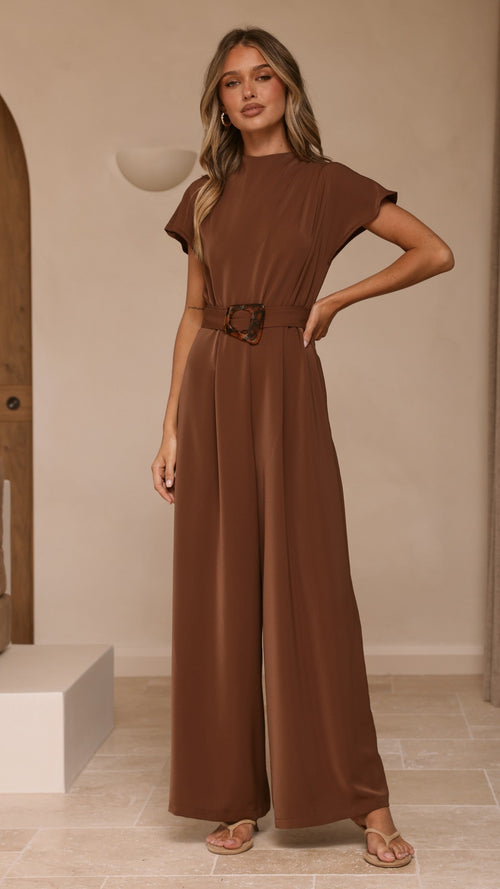 Demitra Jumpsuit - Brown