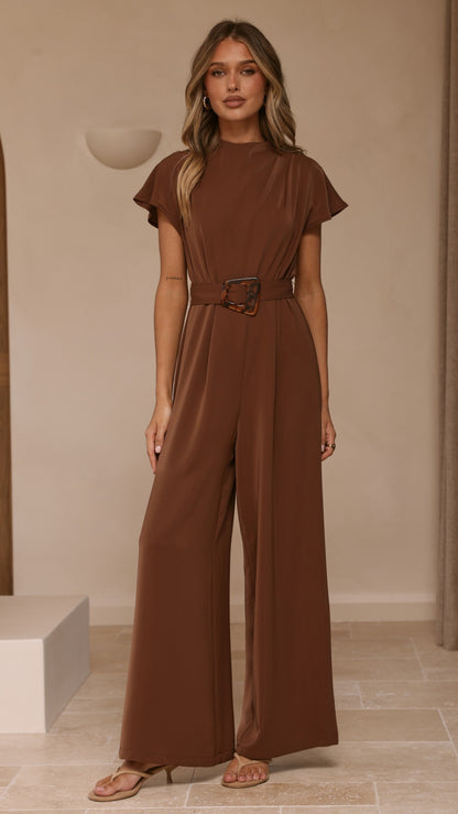 Demitra Jumpsuit - Brown