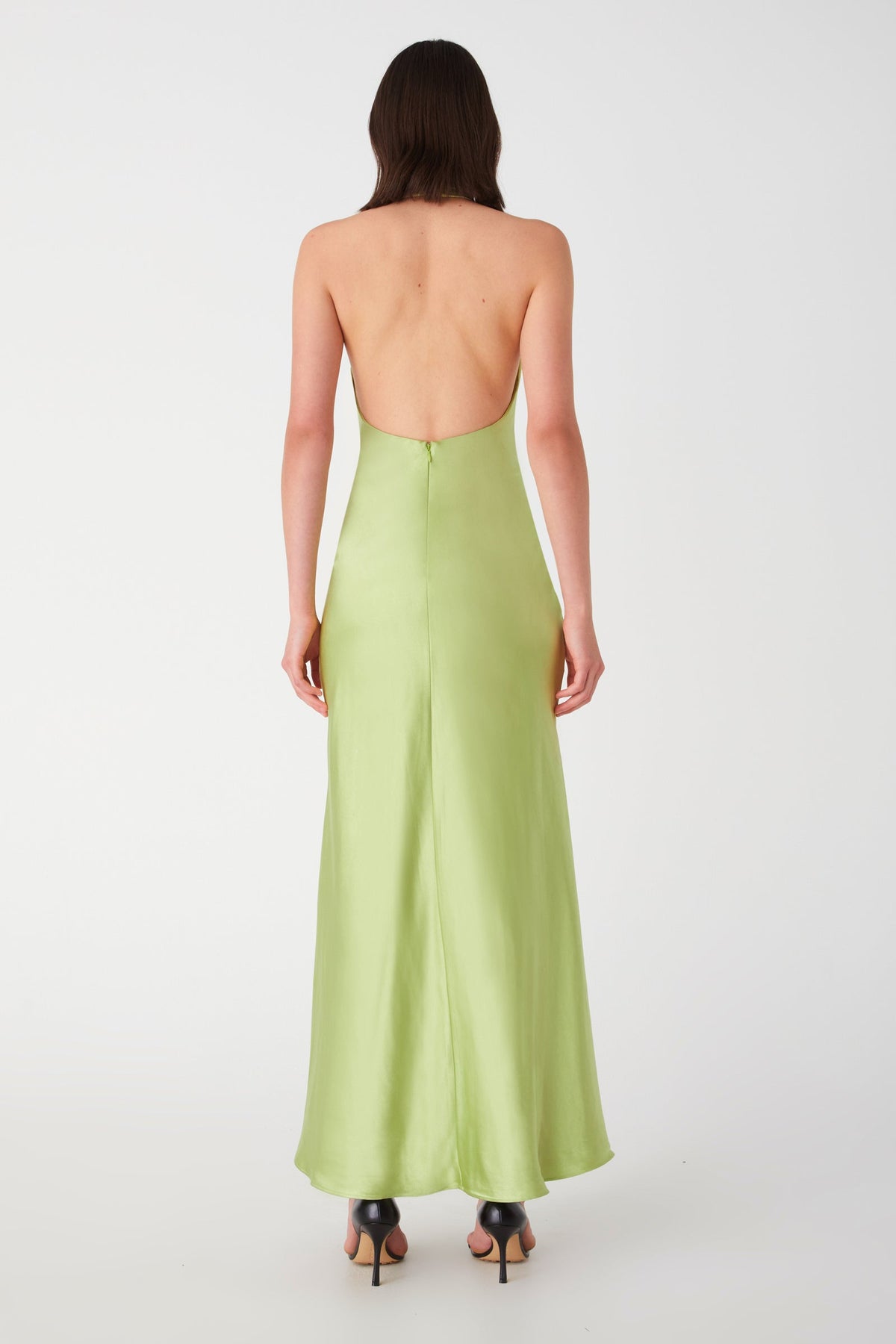 Evianna Satin Gown - Lime