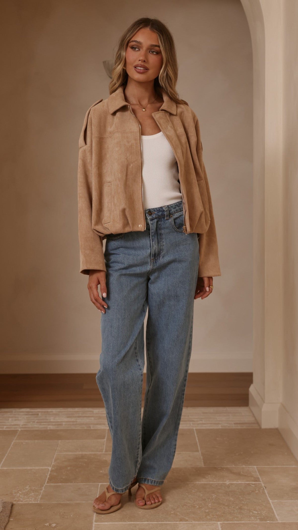 Leela Bomber Jacket - Camel