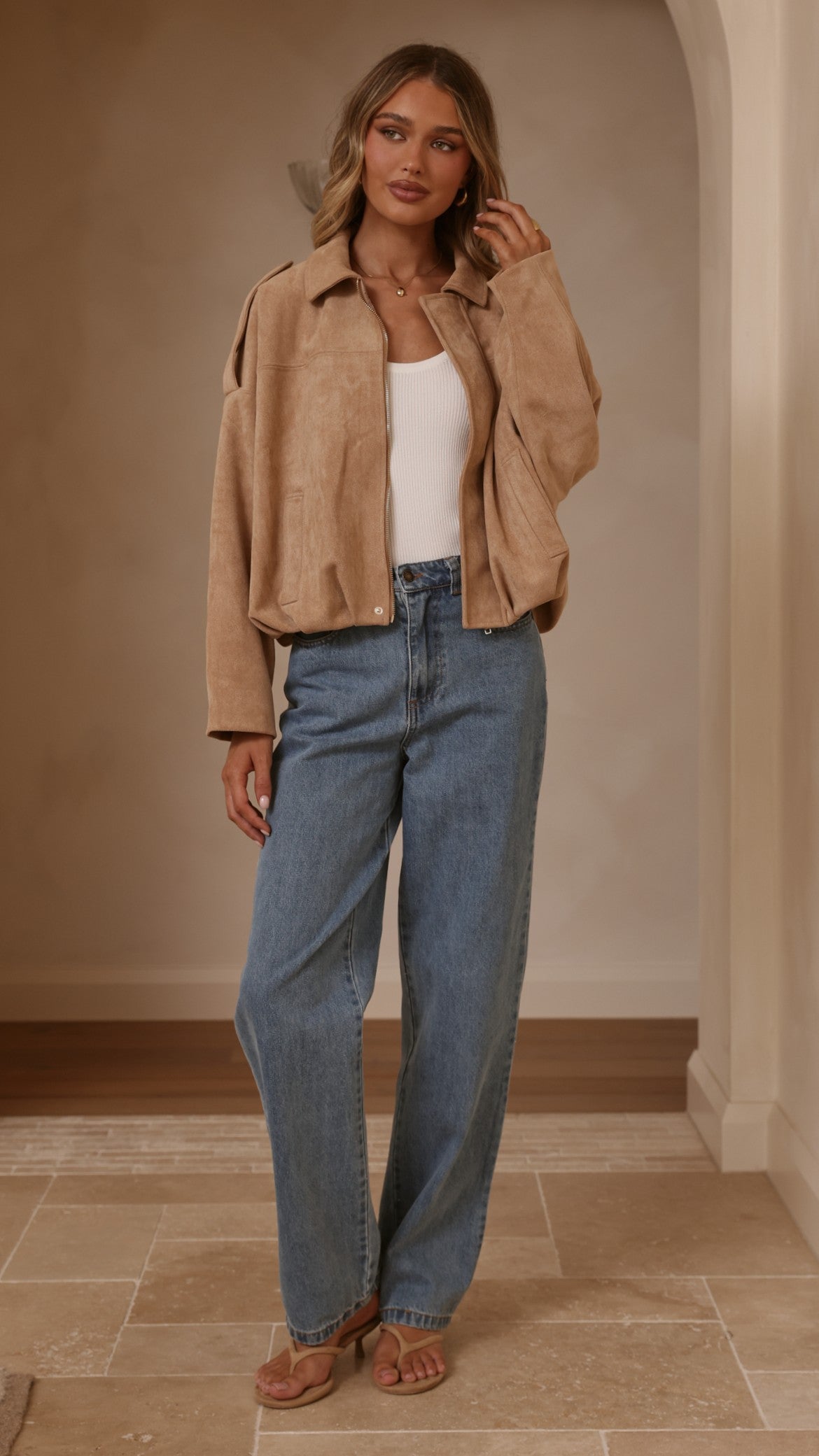 Leela Bomber Jacket - Camel
