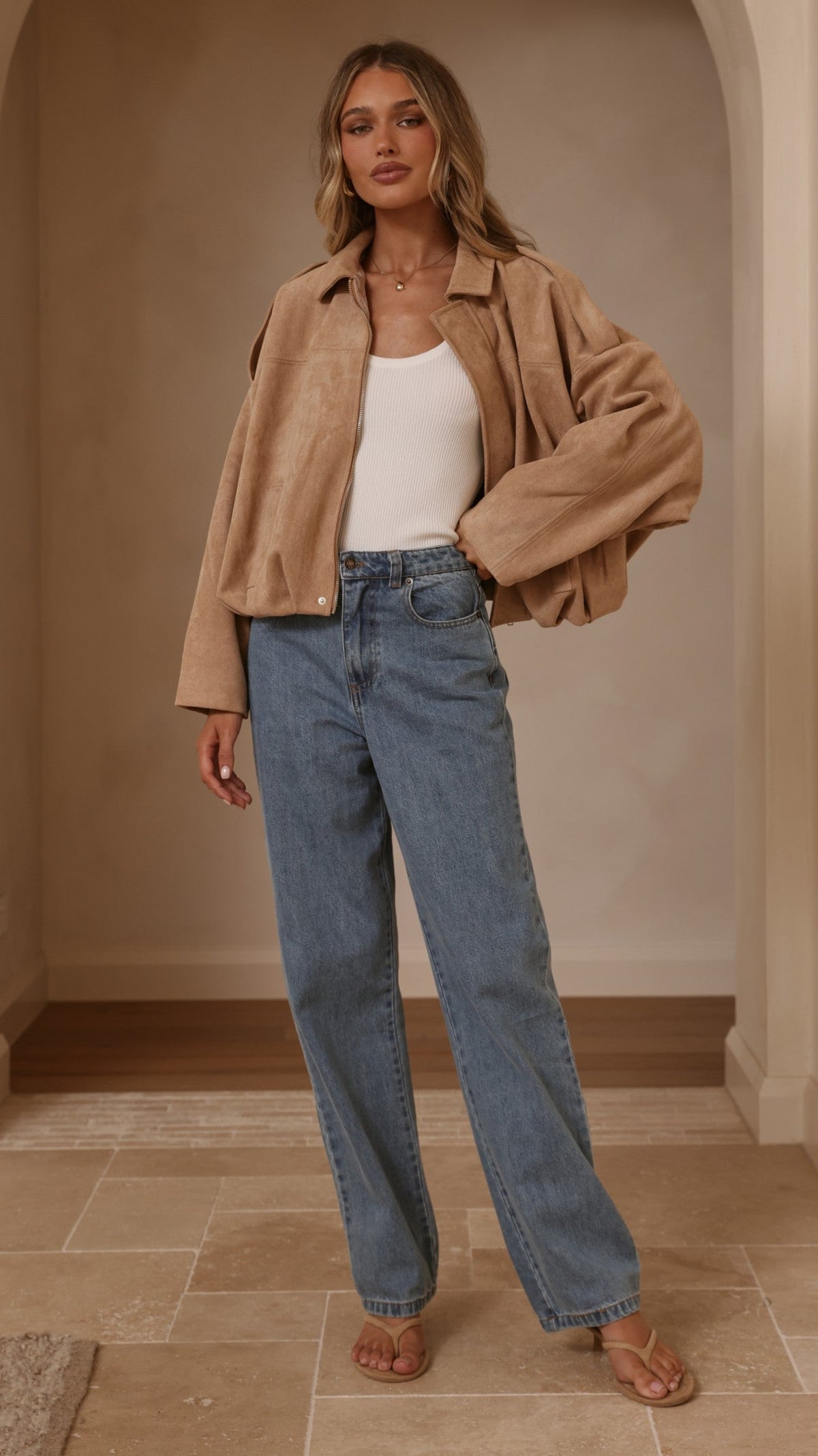 Leela Bomber Jacket - Camel