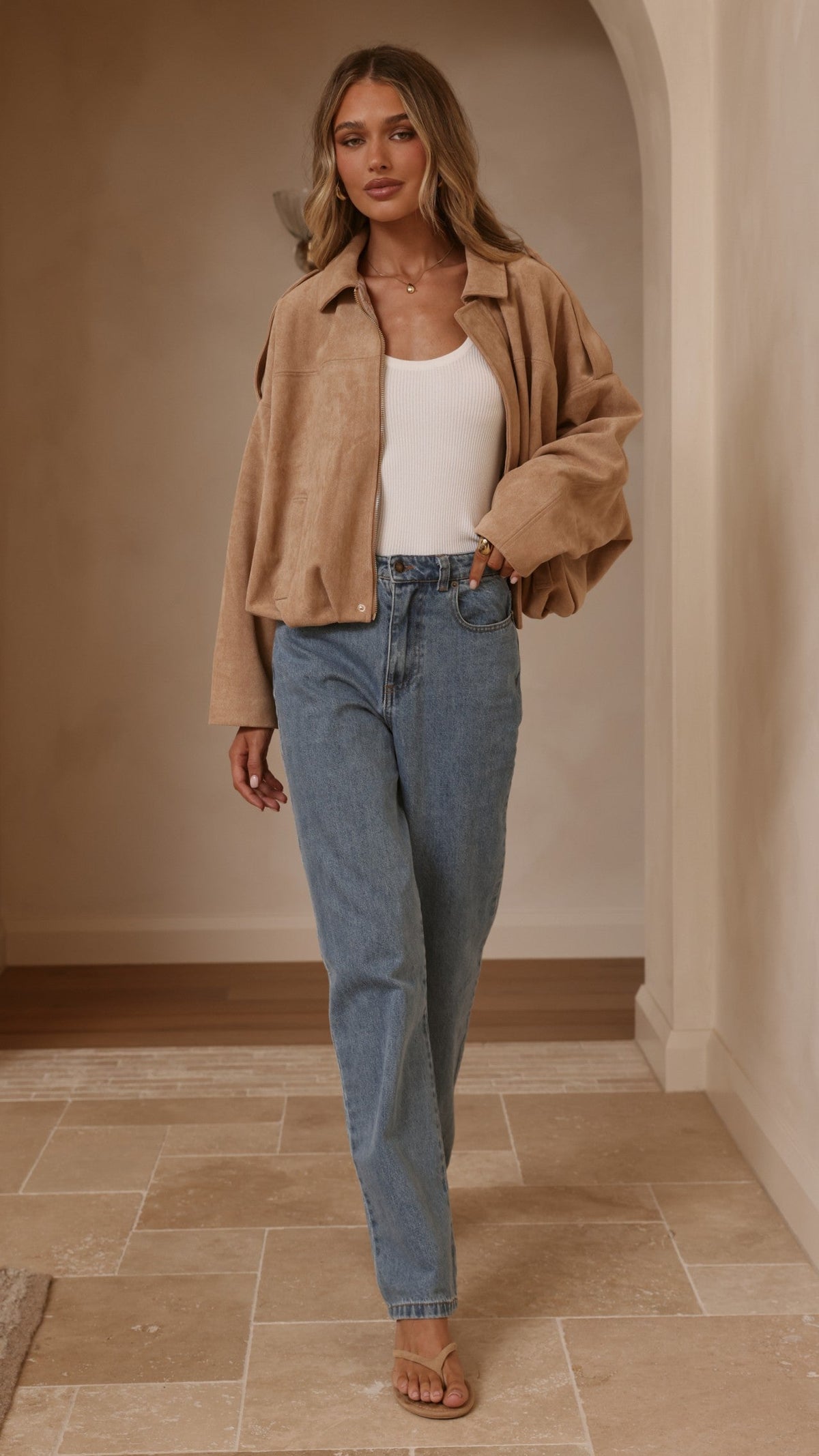 Leela Bomber Jacket - Camel