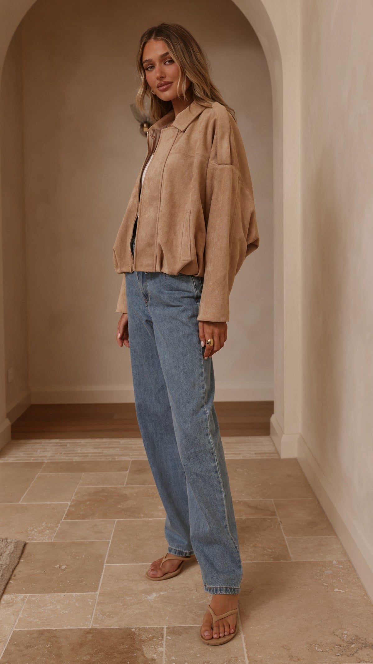 Leela Bomber Jacket - Camel