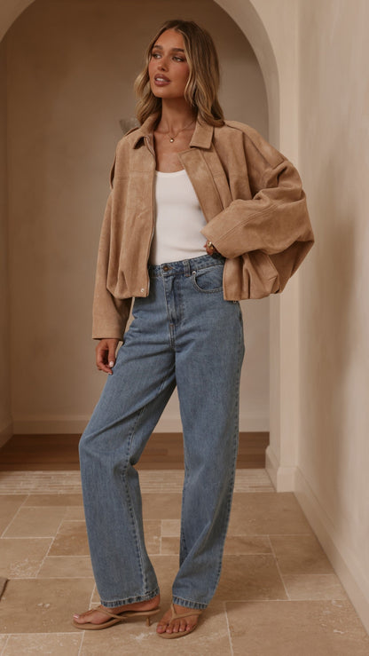 Leela Bomber Jacket - Camel
