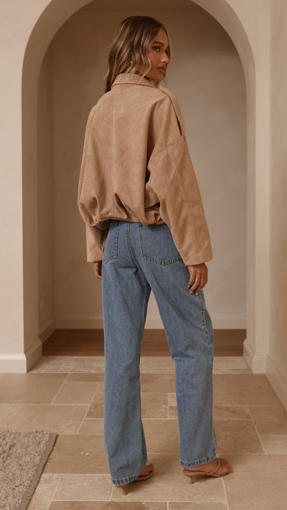 Leela Bomber Jacket - Camel