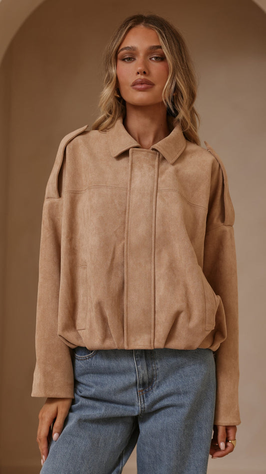 Leela Bomber Jacket - Camel