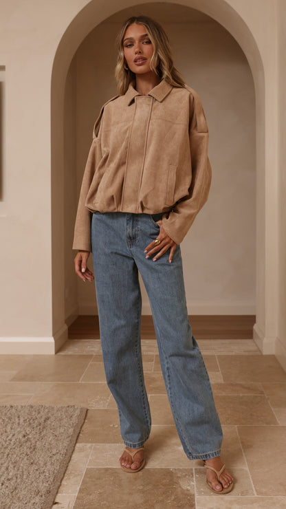Leela Bomber Jacket - Camel