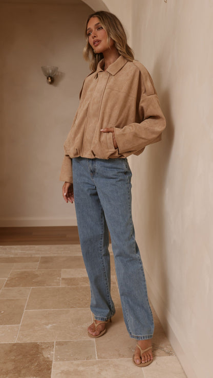 Leela Bomber Jacket - Camel