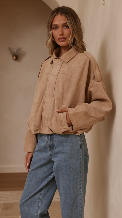 Leela Bomber Jacket - Camel
