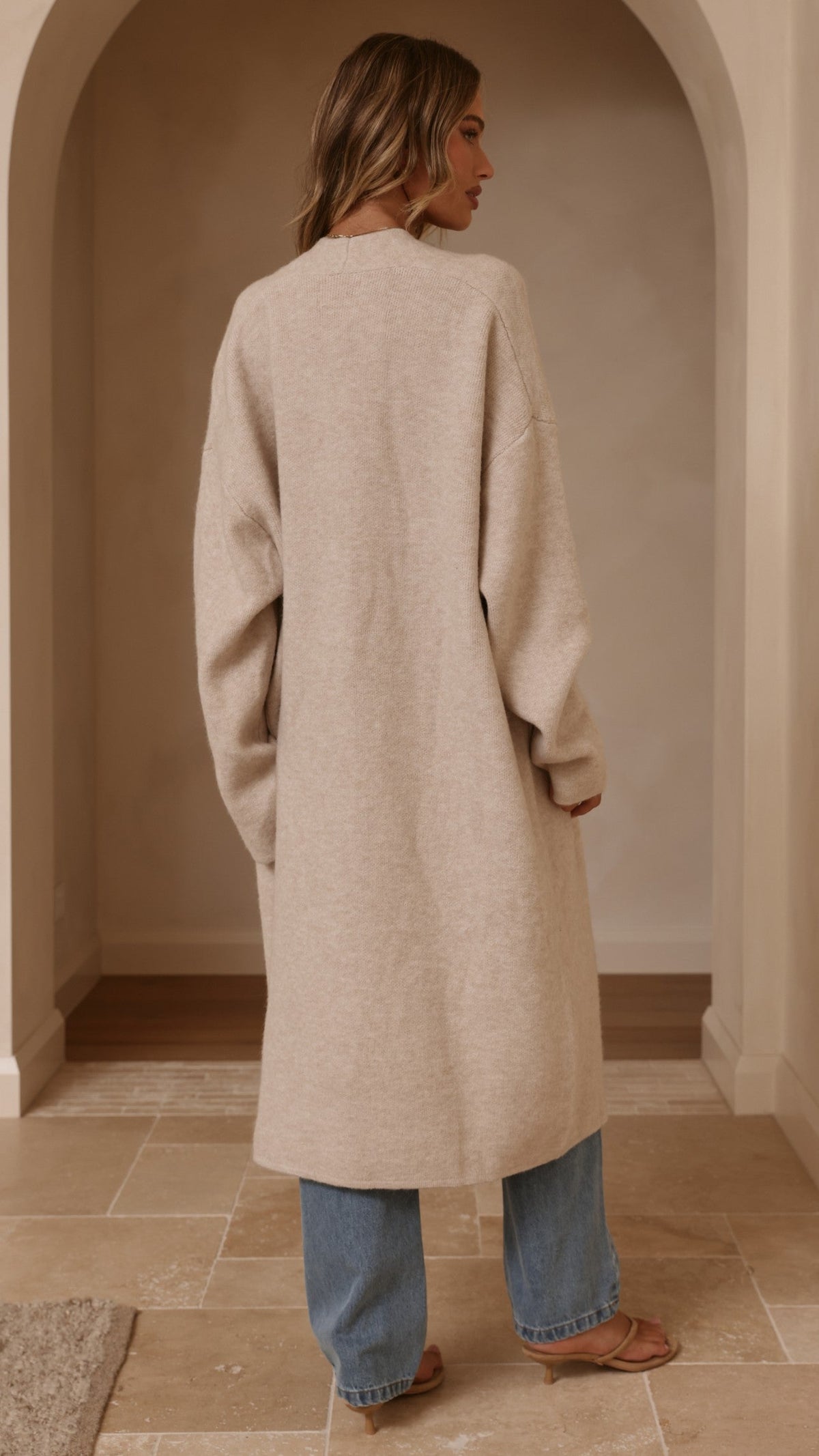 Romy Longline Cardigan - Oat