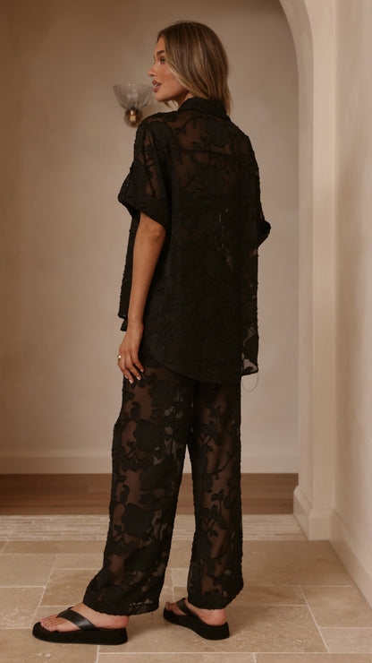 Mollie Lace Shirt - Black